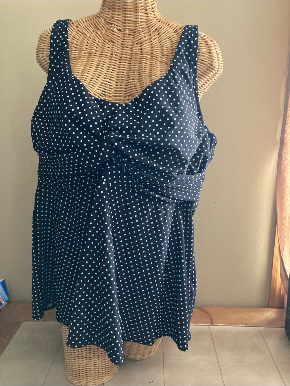 Polka Dot Swim Tankini Swim Top 24 NWT